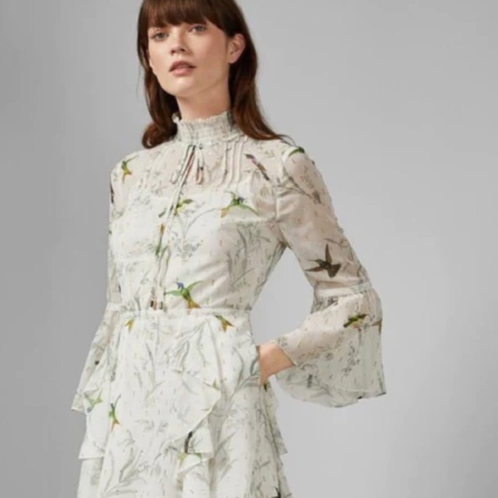*NWT* TED BAKER ANDRAY Fortune Layered Ruffle Mint Dress Ted0/US2
